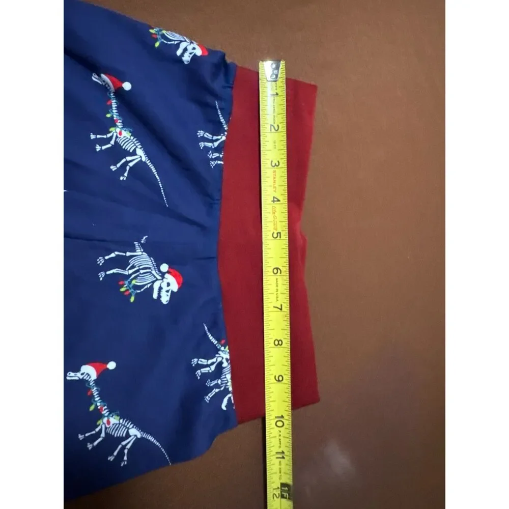 5-6T Christmas Dinosaur Pants Joggers Double Brushed Polyester Loose Waist Fit